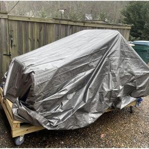 Krycí plachta s kovovými oky Gardlov 24652 120g/m2, 3x4m, stříbrná