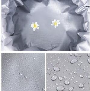 Krycí plachta s kovovými oky Gardlov 24652 120g/m2, 3x4m, stříbrná