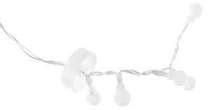 Vánoční osvětlení ISO19770 světelný závěs s koulemi 108 LED na USB,studený bílý