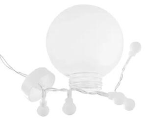 Vánoční osvětlení ISO19770 světelný závěs s koulemi 108 LED na USB,studený bílý