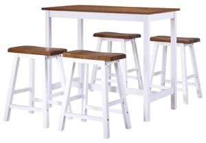 Barový stůl a stoličky sada 5 kusů z masivního dřeva