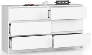 Komoda Rulux (bílá). Akce -15%