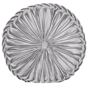 Kulatý sametový polštář ⌀ 40 cm šedý UDALA