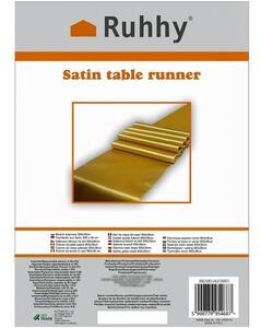 Saténový běhoun na stůl 900x36cm HQ Ruhhy 25065, zlatá