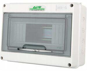 Elektroinstalační rozvaděč Adelid APV-RH-06, 1x6M IP65, IK08