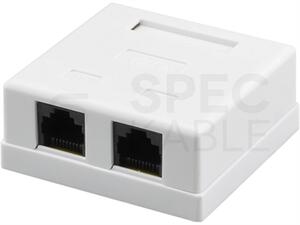 Zásuvka NEKU CAT6 UTP 2 x RJ45 na omítku bílá