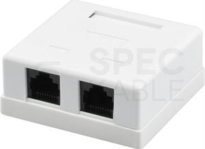 Zásuvka NEKU CAT5E UTP 2 x RJ45 na omítku bílá