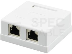 Zásuvka NEKU CAT5E FTP 2 x RJ45 na omítku bílá