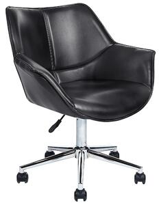 Kancelářská židle z umělé kůže černá NEWDALE