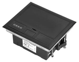 Podlahové pouzdro pro zásuvkové moduly ORNO OR-GP-9201/P, tm. šedá