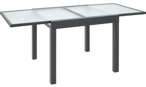 ZAHRADNÍ STŮL, kov, sklo, 90-180/90/75 cm Ambia Garden - Zahradní stoly rozkládací