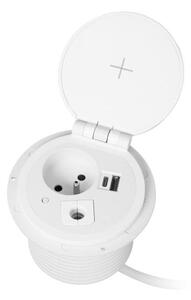 Zásuvka vestavná ORNO OR-GM-9015/W 1 zásuvka 2 USB (A+C), bílá