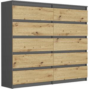 Komoda Remmet (antracit + artisan). Akce -10%