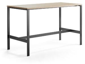 AJ Produkty Stůl VARIOUS, 1800x800 mm, výška 1050 mm, černé nohy, dub