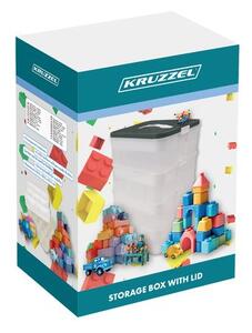Úložný box na stavebnici, 29 l, 4 patra Kruzzel 25758