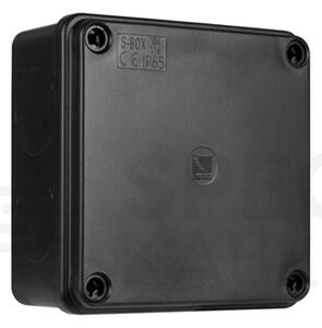 Plastová instalační krabice hermetická S-BOX 116C, 100x100x50mm IP65, černá, UV