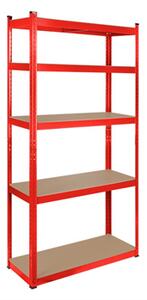 Skladový regál REBEL RB-1251R 180x90x40, červený