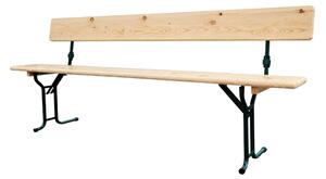 Pivní lavice LUX s opěrkou 220x25 cm – masiv borovice