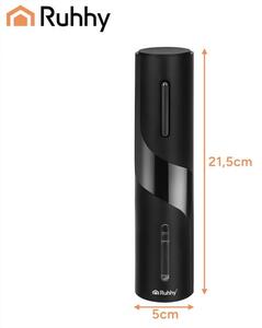 Automatický elektrický otvírák na víno 4 v 1, USB, černý Ruhhy 27312