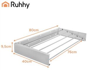 Nástěnný sušák na prádlo Ruhhy 80 cm 27759, skládací, nosnost 20kg
