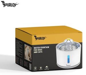 Fontána pro domácí mazlíčky s filtrem a LED osvětlením 2,4 l Purlov 27856