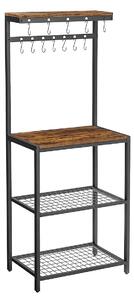 VASAGLE Kuchyňský odkládací stolek Industry - 60x40x151,5 cm