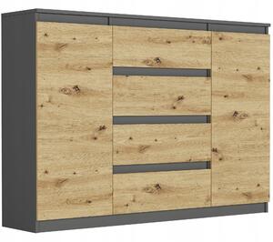 Komoda Riveus (antracit + artisan). Akce -14%