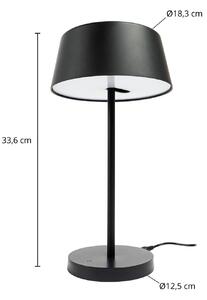 Stolní lampa LED Lindby Milica, černá, stmívatelná