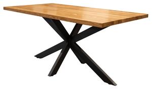 Moderní stoly Jídelní stůl CATANIA masiv dub/ocel
