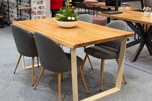 Moderní stoly Jídelní stůl LUCCA masiv dub/ocel