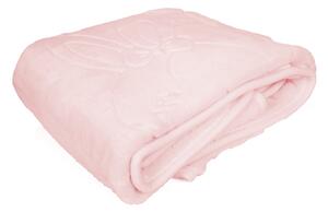 Tegatex Dětská deka mikroflanel - Růžový zajíček 100*120 cm