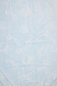 Tegatex Dětská deka mikroflanel - Modré mráčky 100*120 cm