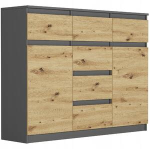 Komoda Raunia (antracit + artisan). Akce -12%