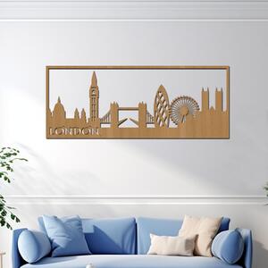 Dřevo života | Dřevěná dekorace LONDÝN | Rozměry (cm): 40x16 | Barva: Bílá