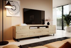 TV stolek GALA, 200x56x40, dub artisan/černá
