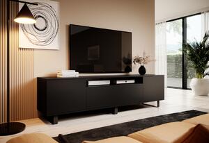 TV stolek GALA, 200x56x40, dub artisan/černá
