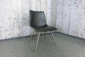 (3453) IDINA židle pravá kůže černá