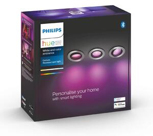Philips Hue Centura spot kulatý 3ks, hliník