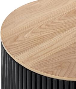 Konferenční stolek úložným prostorem světlé dřevo/ černý KIRKWOOD