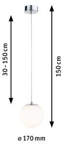 Paulmann Gove závěsné svítidlo 1x9 W chrom-satén 71066