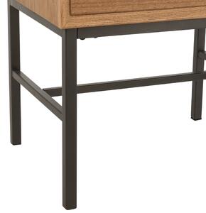 Hnědý dřevěný odkládací stolek J-line Differa 47,5 x 30 cm