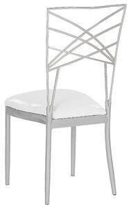 Sada 2 jídelních židlí stříbrná GIRARD