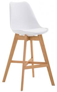 Barová židle Cannes plast přírodní, bílá