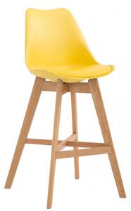 Barová židle Cannes plast přírodní, žlutá
