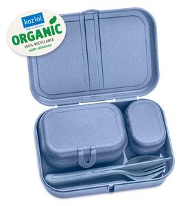 PASCAL READY box set 3 kusů s příborem Organic KOZIOL (barva-modrá organic)