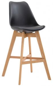 Barová židle Cannes plast přírodní, černá