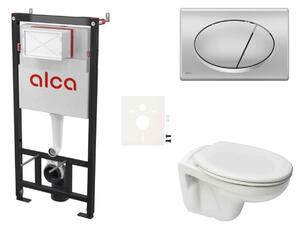 Cenově zvýhodněný závěsný WC set Alca do lehkých stěn / předstěnová montáž+ WC S-Line S-line Pro SIKOASP3