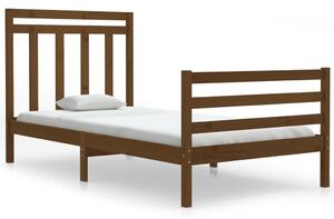 Rám postele medově hnědý masivní dřevo 100 x 200 cm