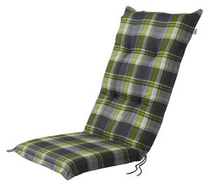 LIVARNO home Potah na židli / křeslo Valencia, 120 x 50 x 8 cm (káro/zelená/šedá) (100360291004)