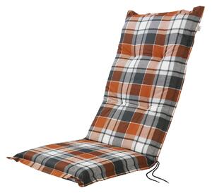 LIVARNO home Potah na židli / křeslo Valencia, 120 x 50 x 8 cm (káro/červená/šedá) (100360291002)